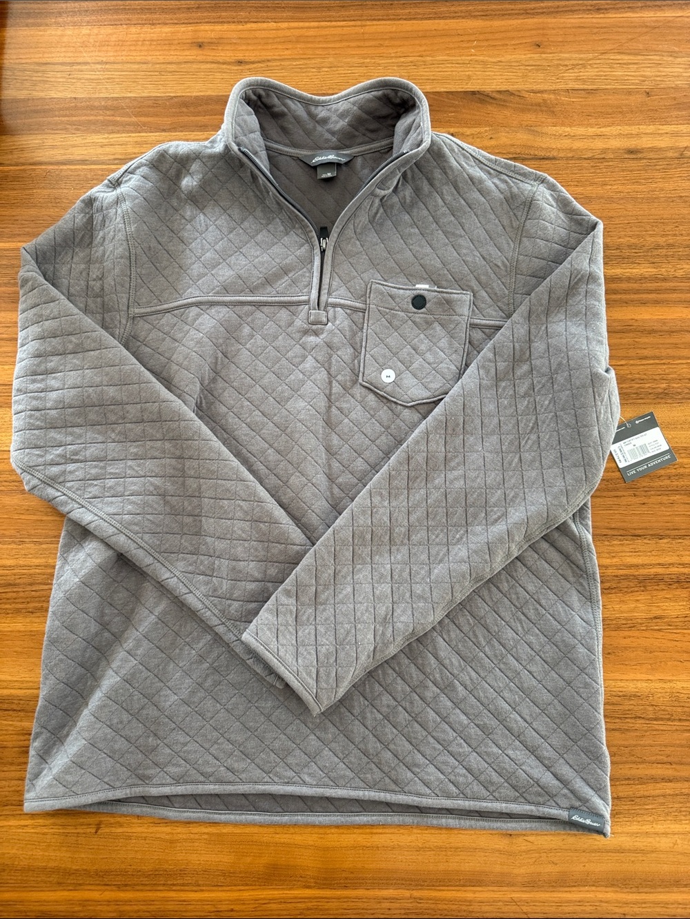 New with tags Eddie Bauer fortify quilted quarter zip sz men’s medium